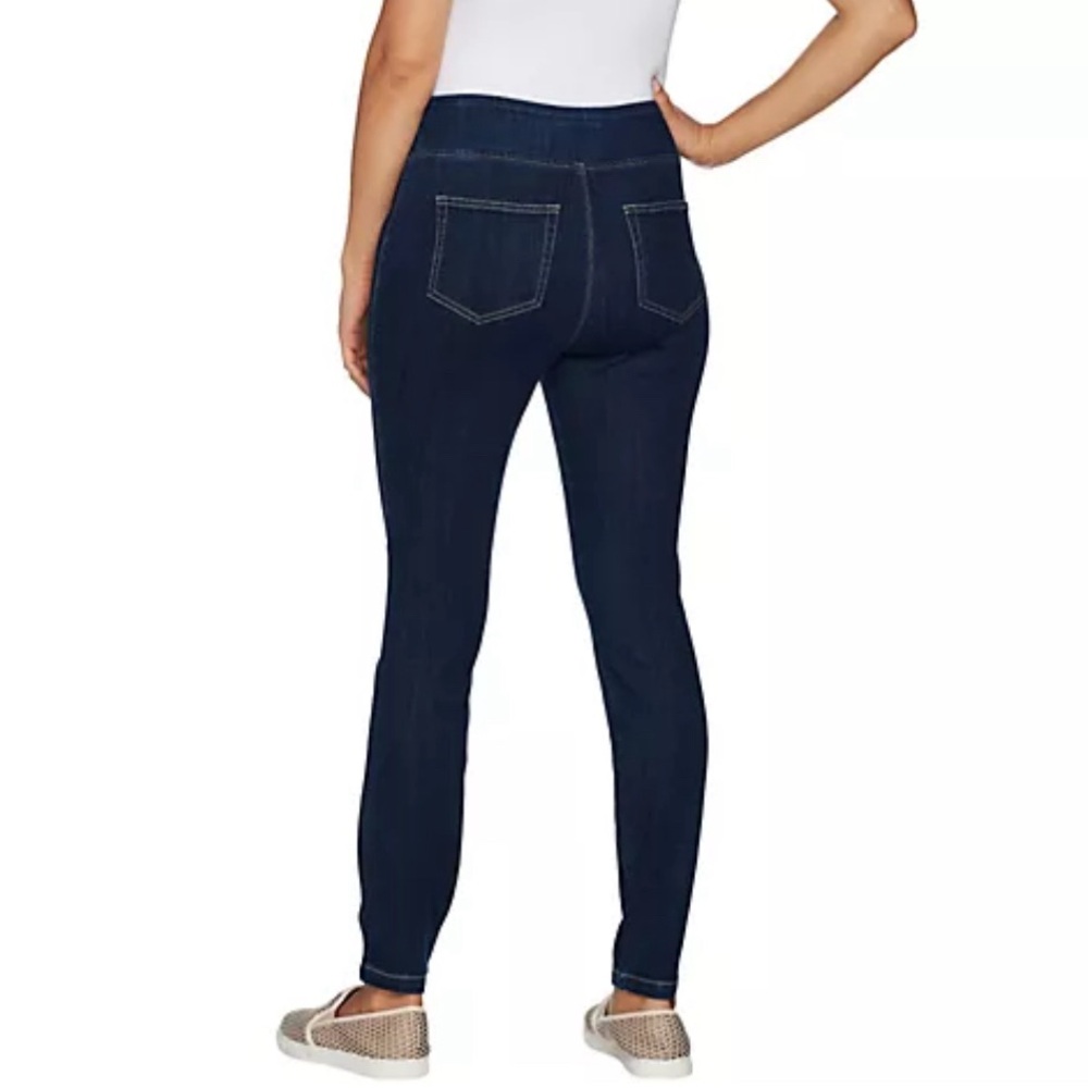 LOGO by Lori Goldstein Denim Pull-On Skinny Ankle Pants Size 8